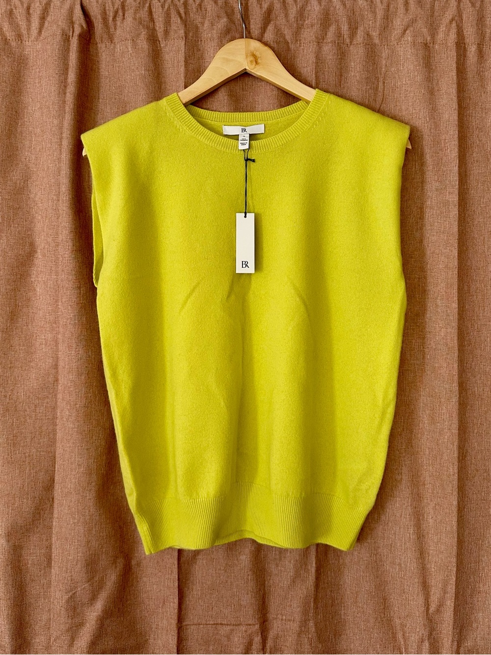 Banana Republic Lime Green Cashmere Crewneck Sweater